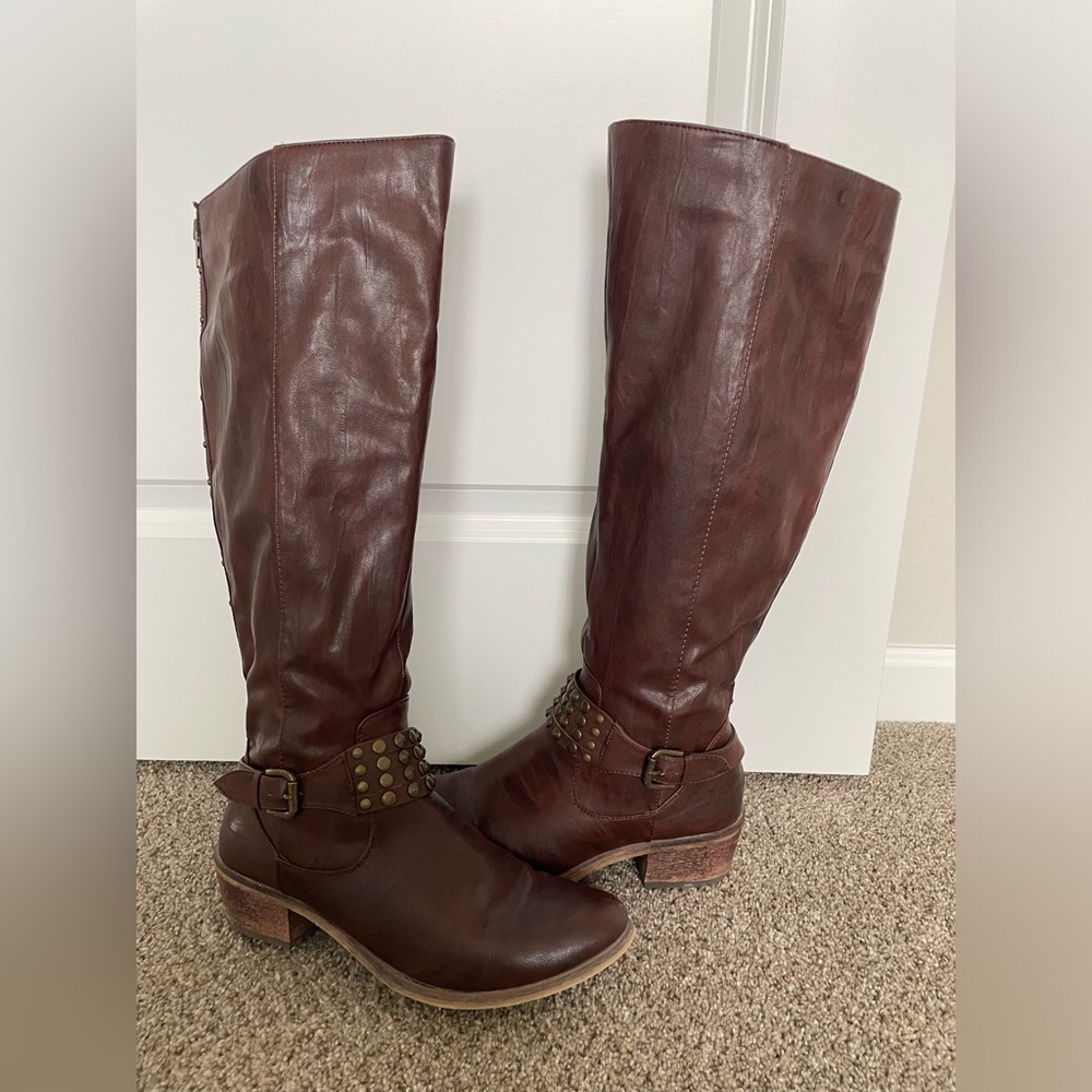 BARE TRAPS Faux leather riding boots